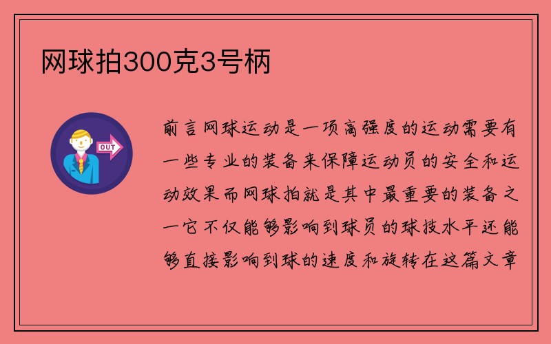 网球拍300克3号柄