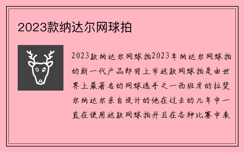 2023款纳达尔网球拍