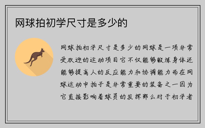 网球拍初学尺寸是多少的